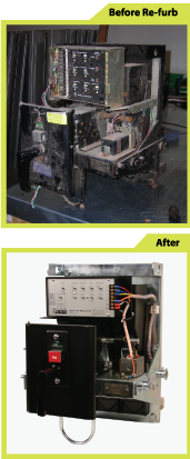 field service breaker re-furbishing before and after